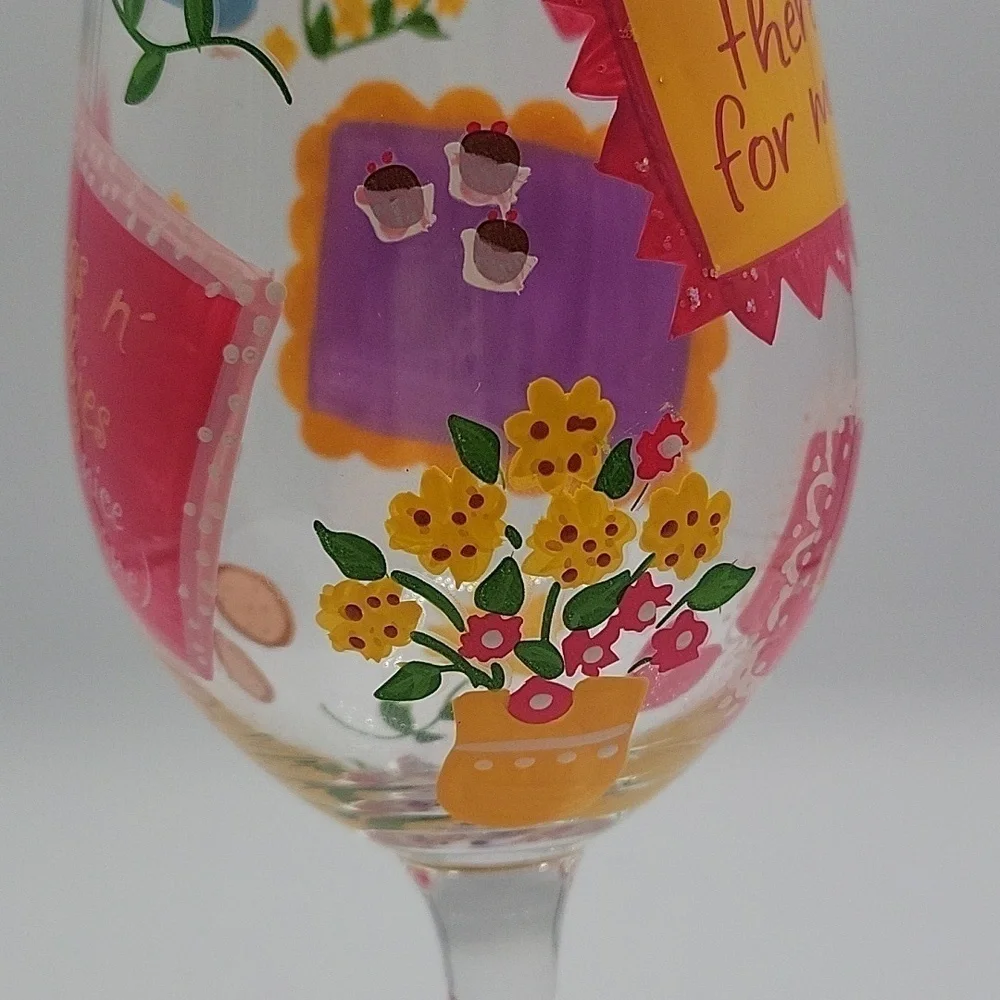 LOLITA Hand Painted Recipe Wine Glass #1 Grandma